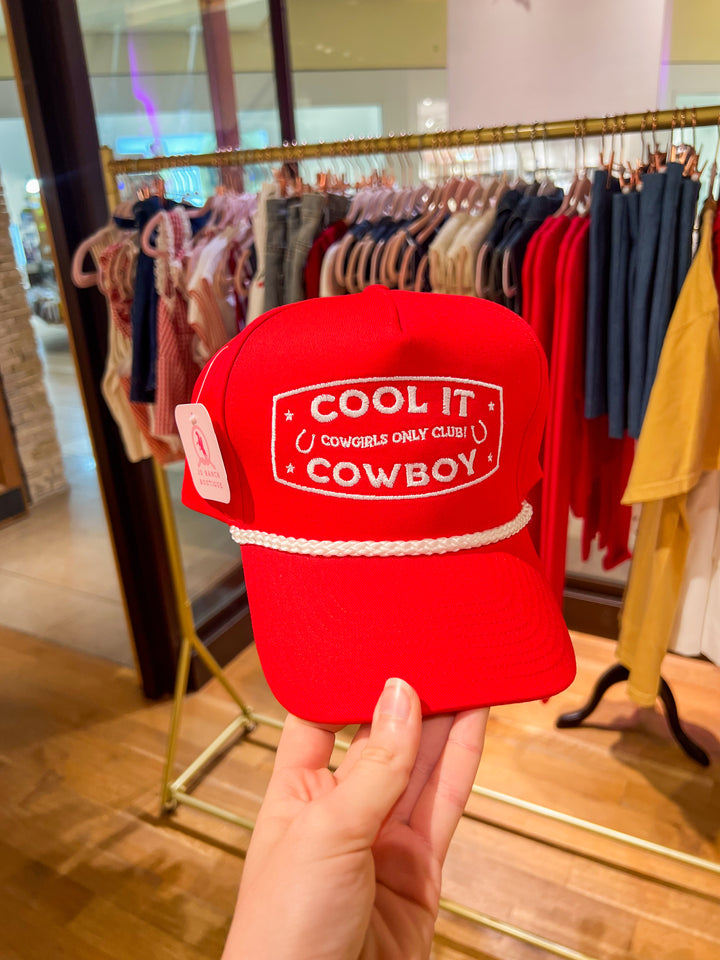 cool it cowboy trucker hat 