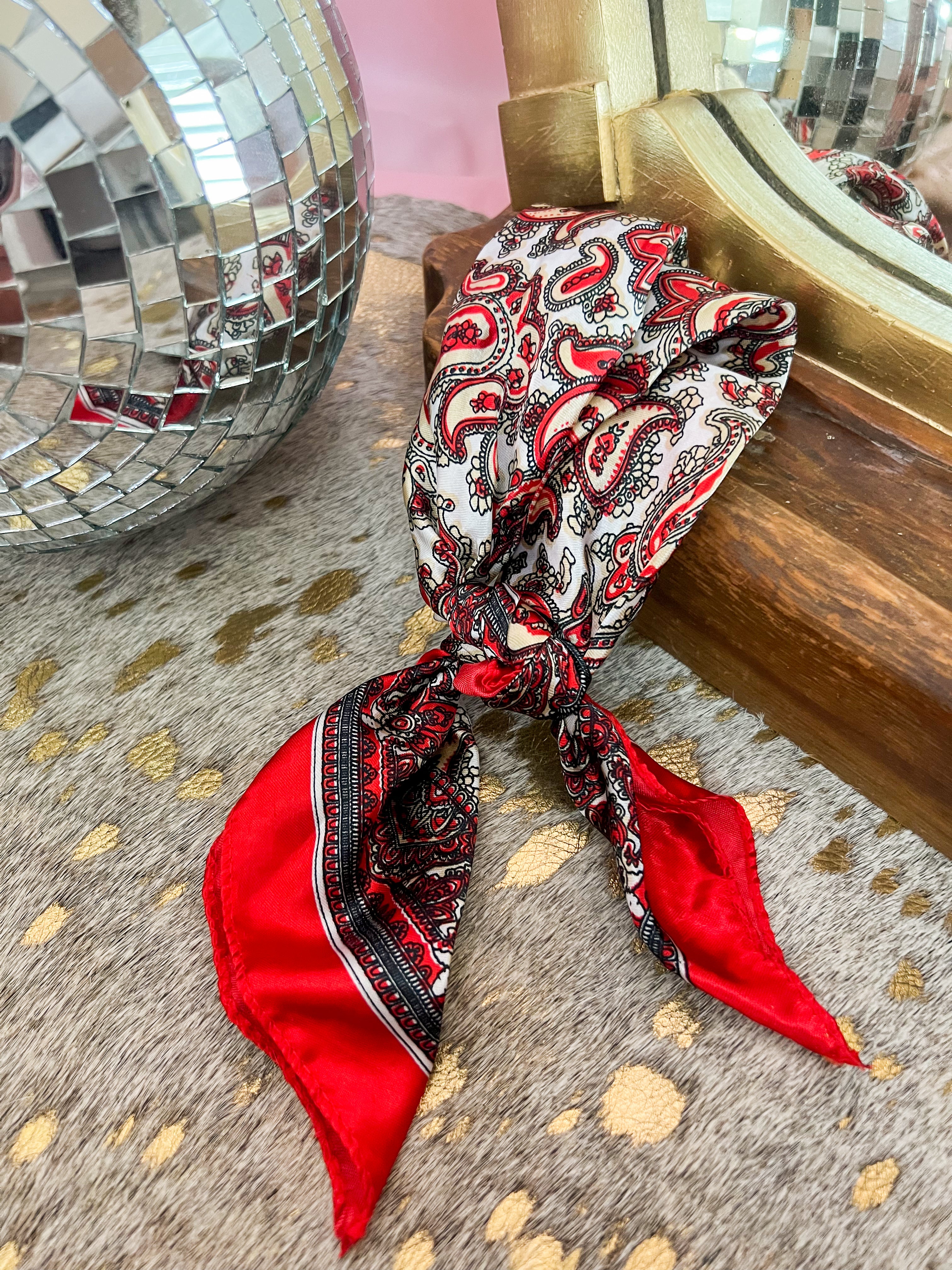 Red Paisley Small Wild Rag - JD Ranch Boutique