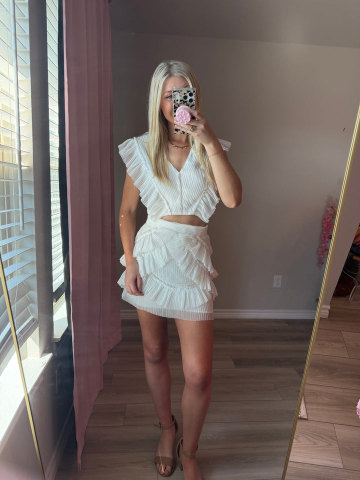 White Ruffle Set