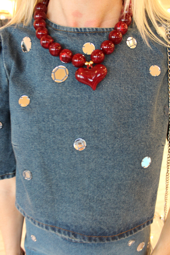Denim Mirror Set
