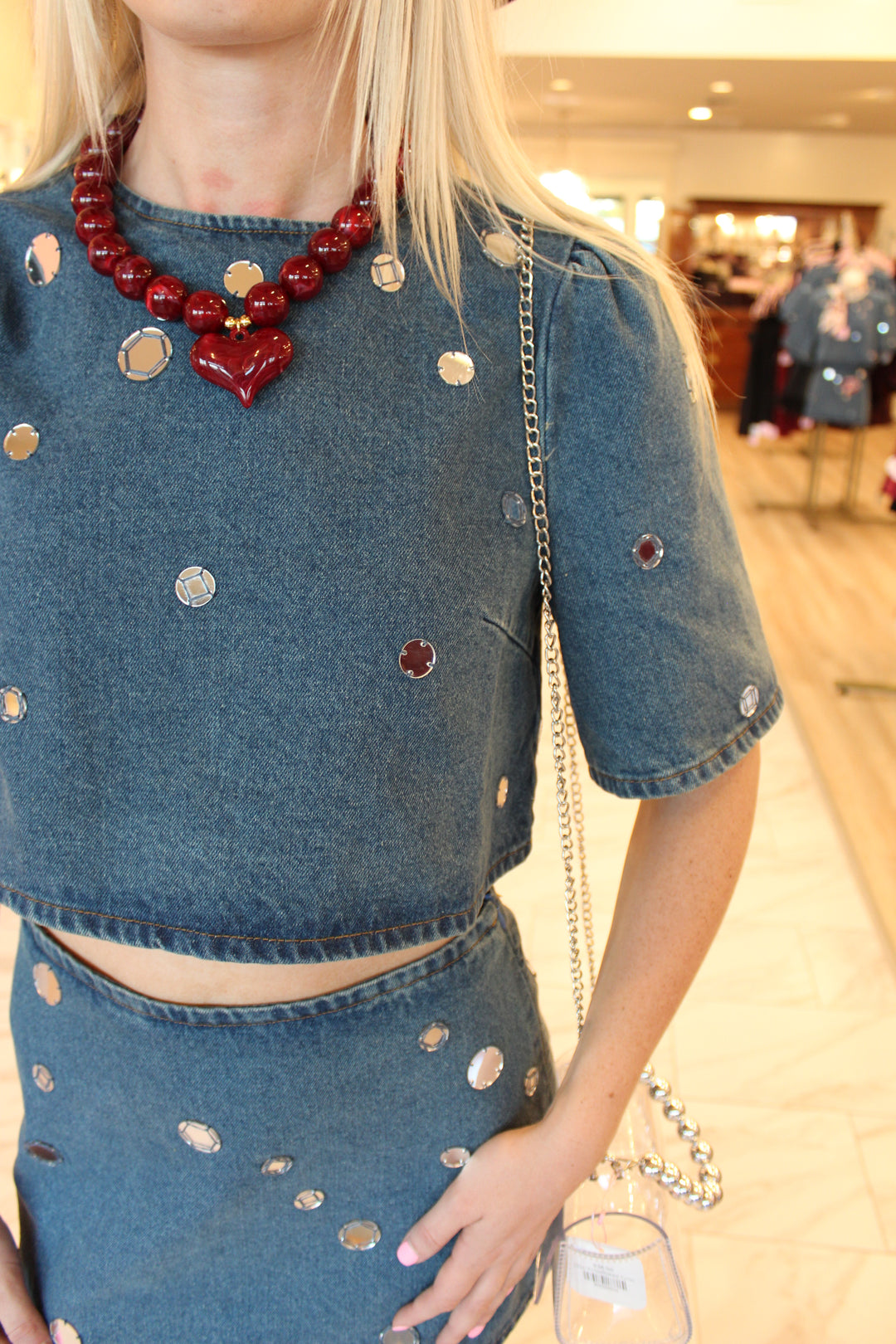 Denim Mirror Set