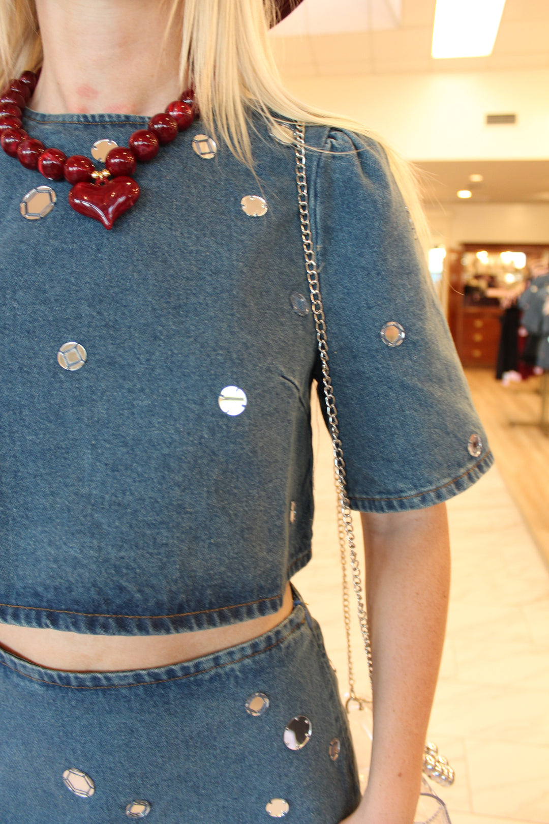 Denim Mirror Set