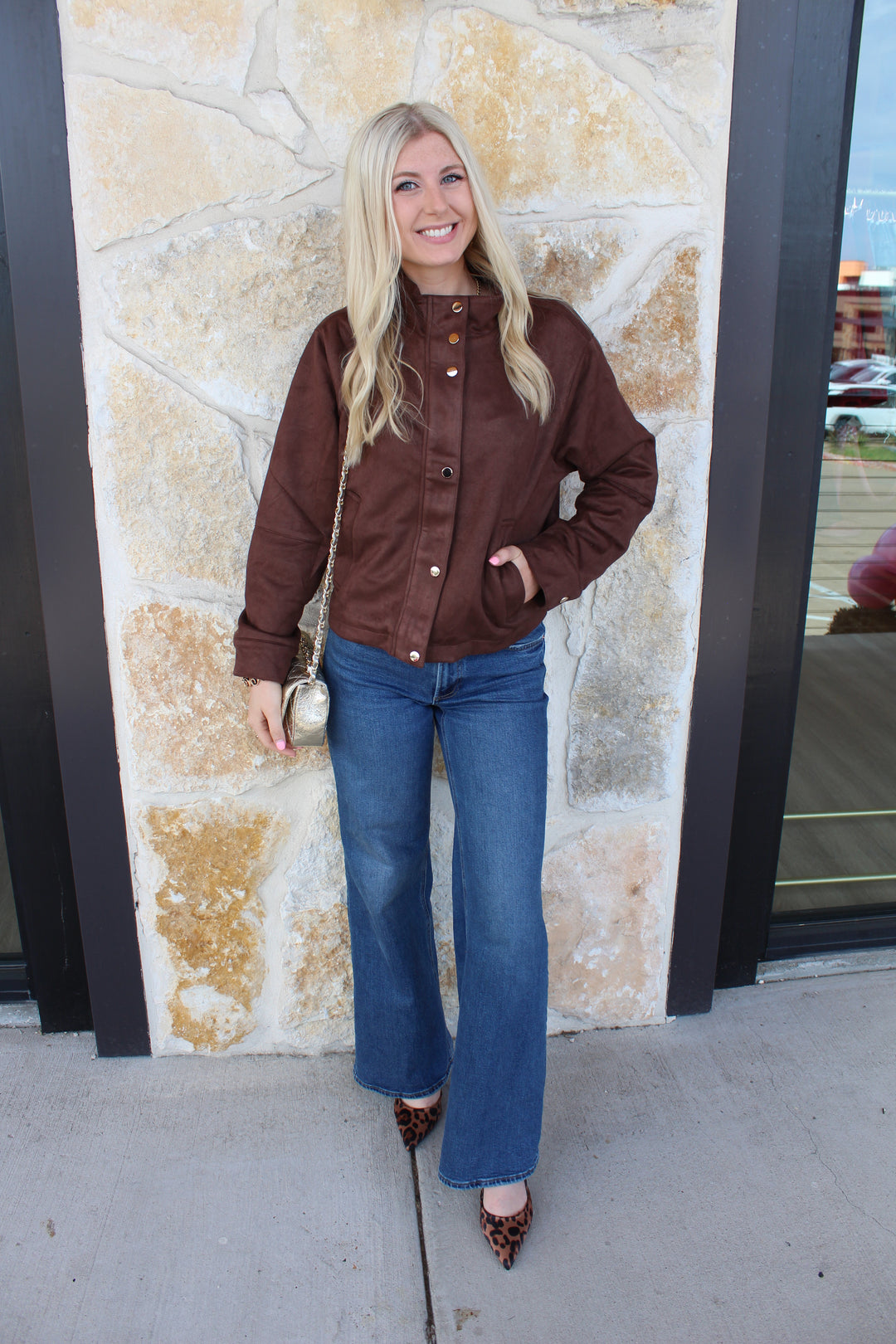 Brown Long Sleeve Button Up
