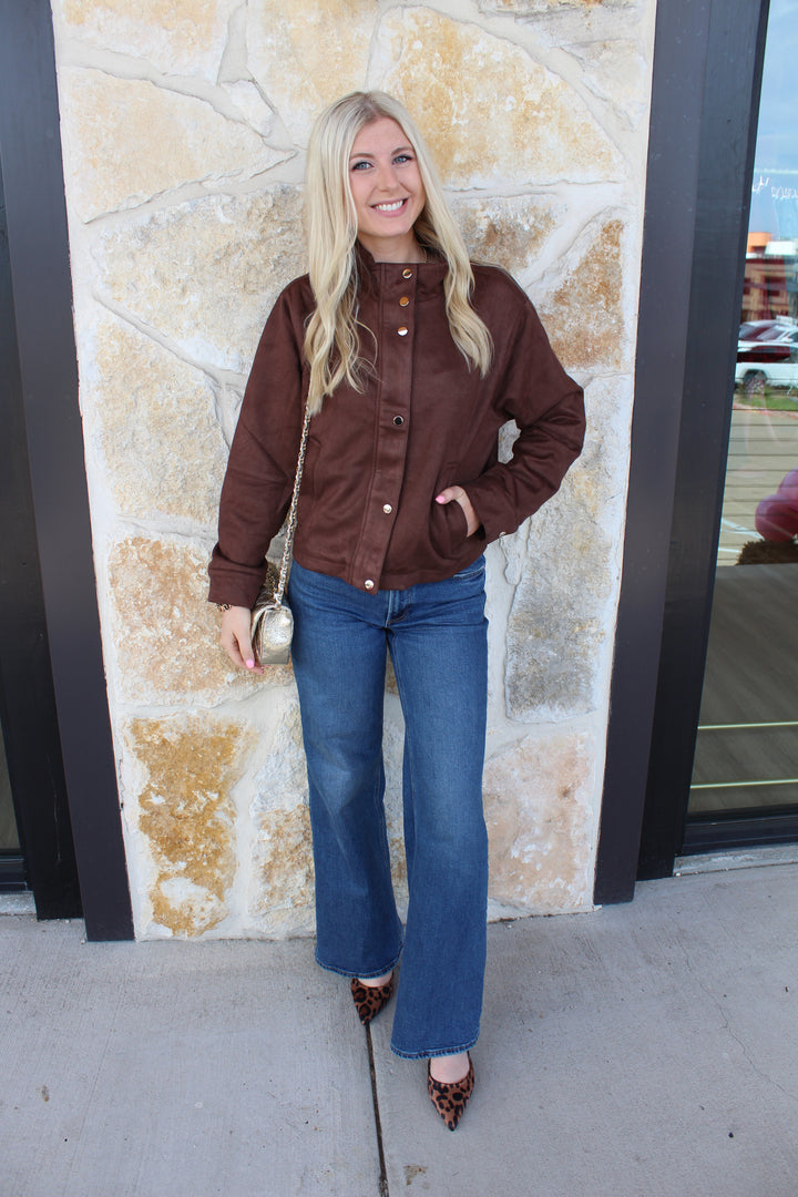 Brown Long Sleeve Button Up