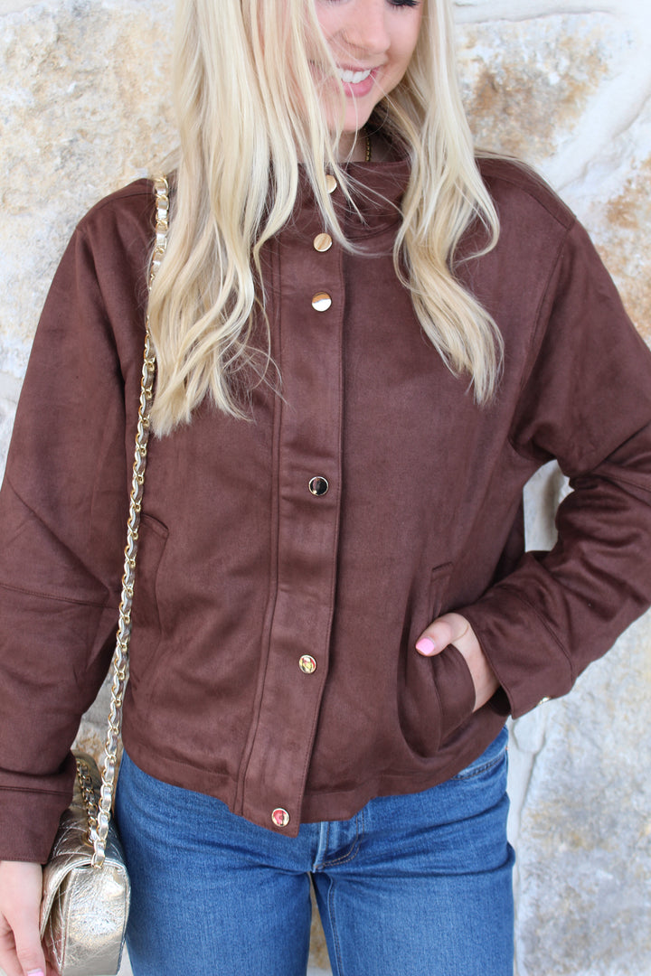 Brown Long Sleeve Button Up
