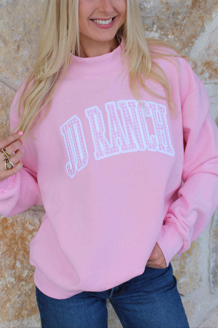 JD Ranch Pink Mockneck