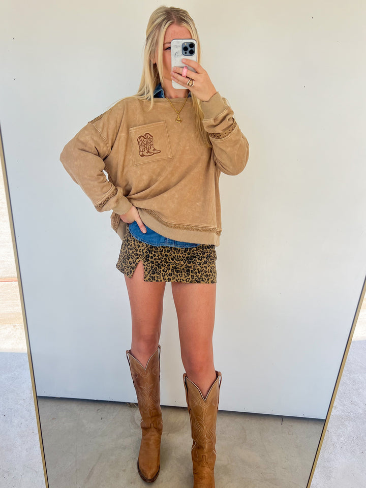 Denim Button Down Blouse