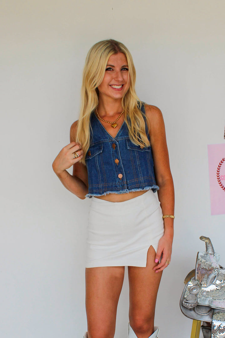 Sleeveless Denim Vest