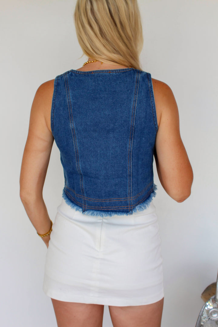Sleeveless Denim Vest