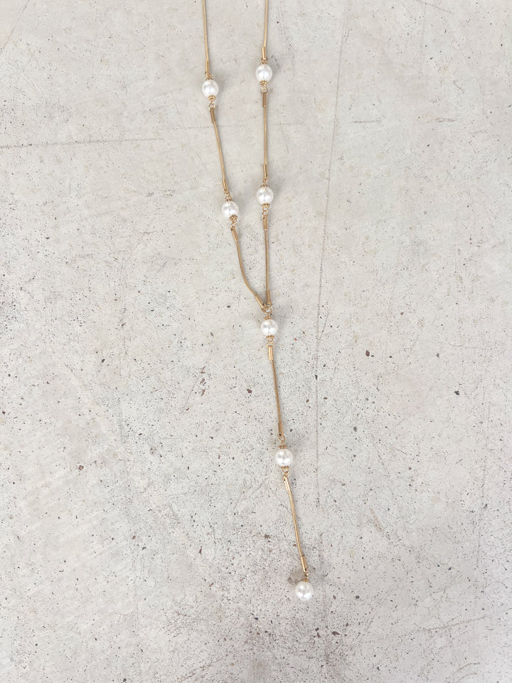 Pearl Lariat Necklace