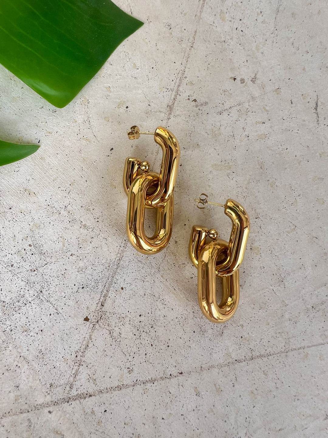 Gold Chain Link Earrings