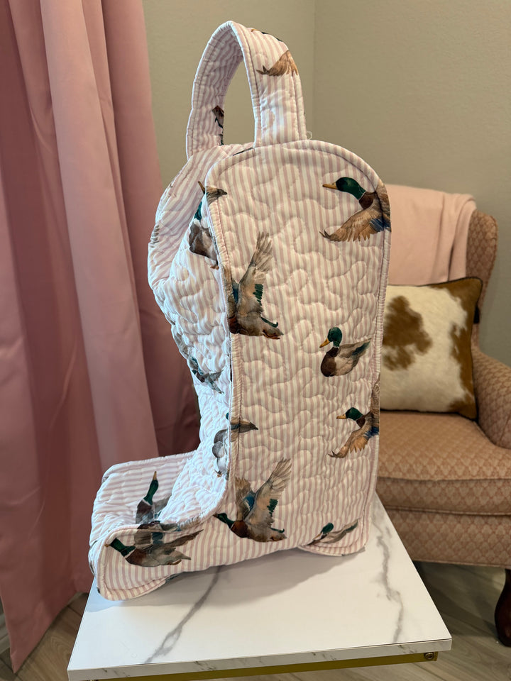 TALL Quilted Boot Bag