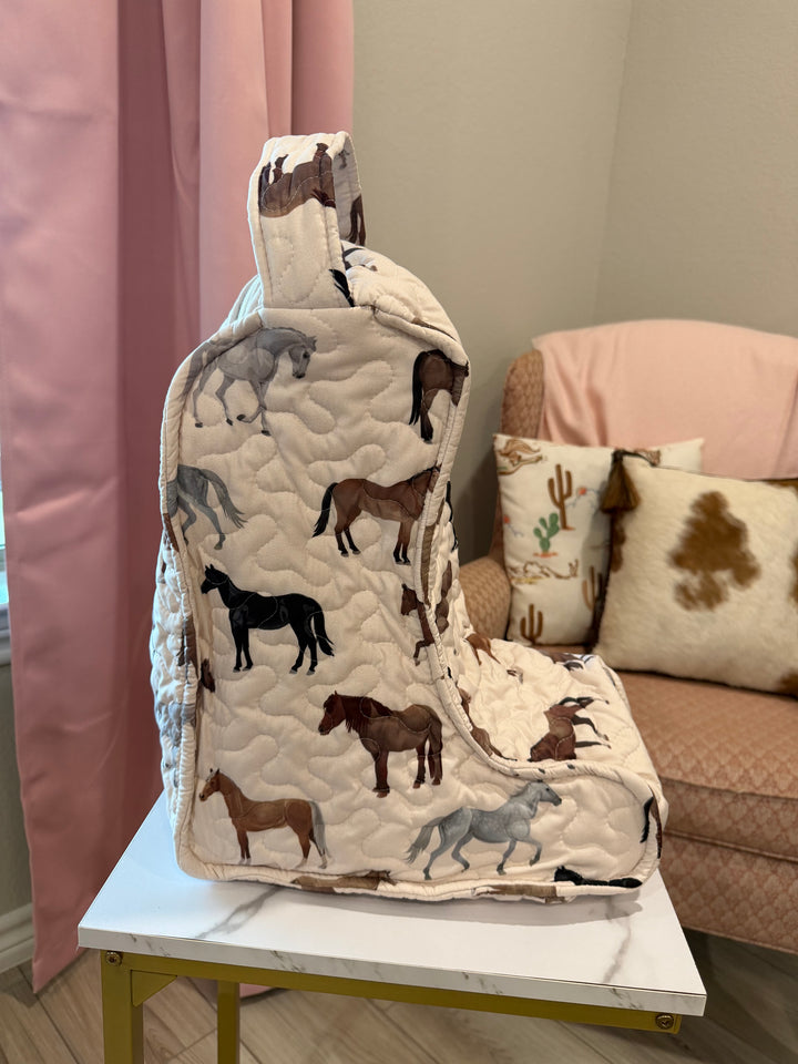 TALL Quilted Boot Bag