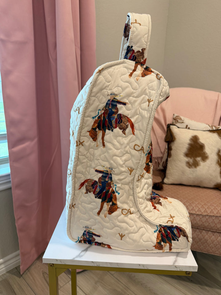 TALL Quilted Boot Bag