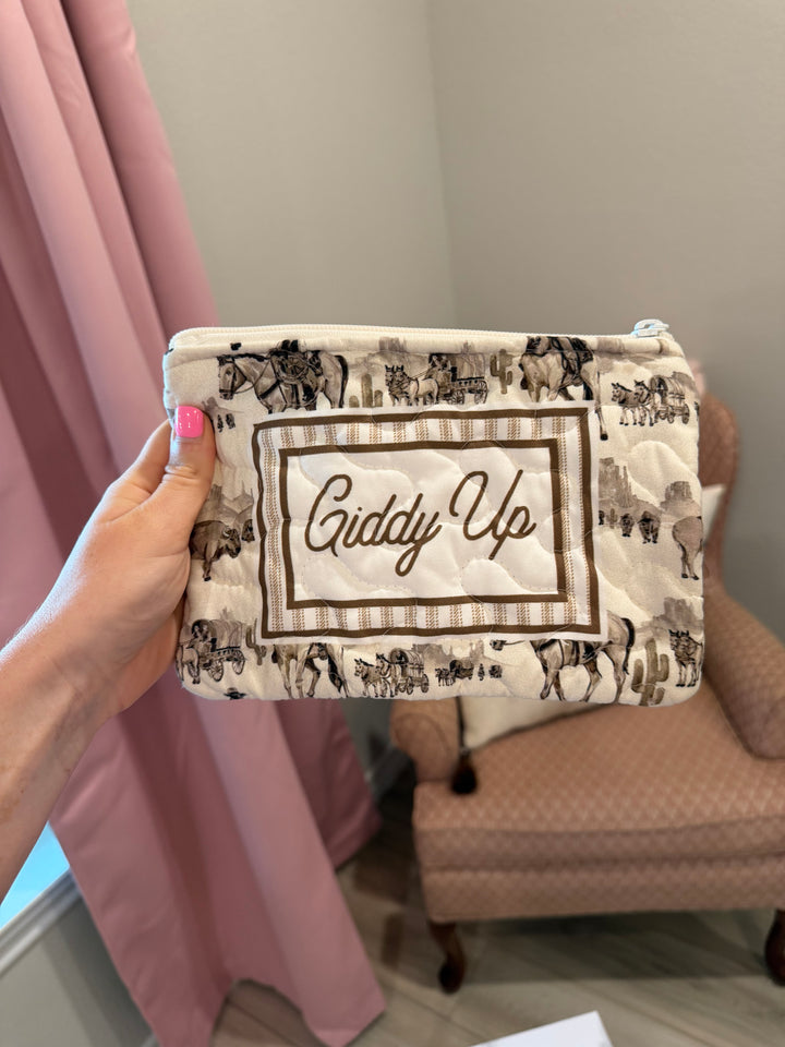 Small Quilted Makeup Bag