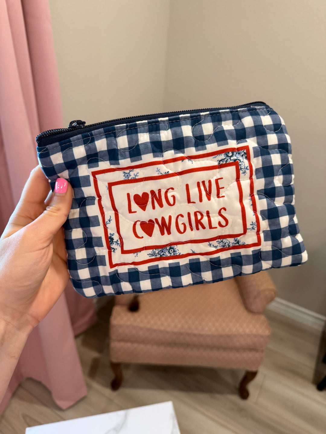 Small Quilted Makeup Bag