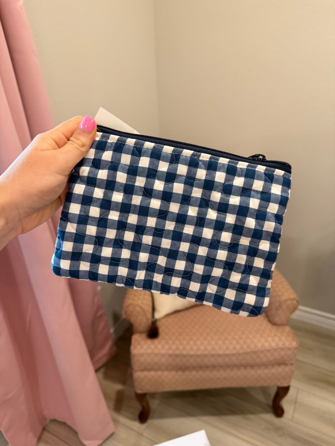 Small Quilted Makeup Bag