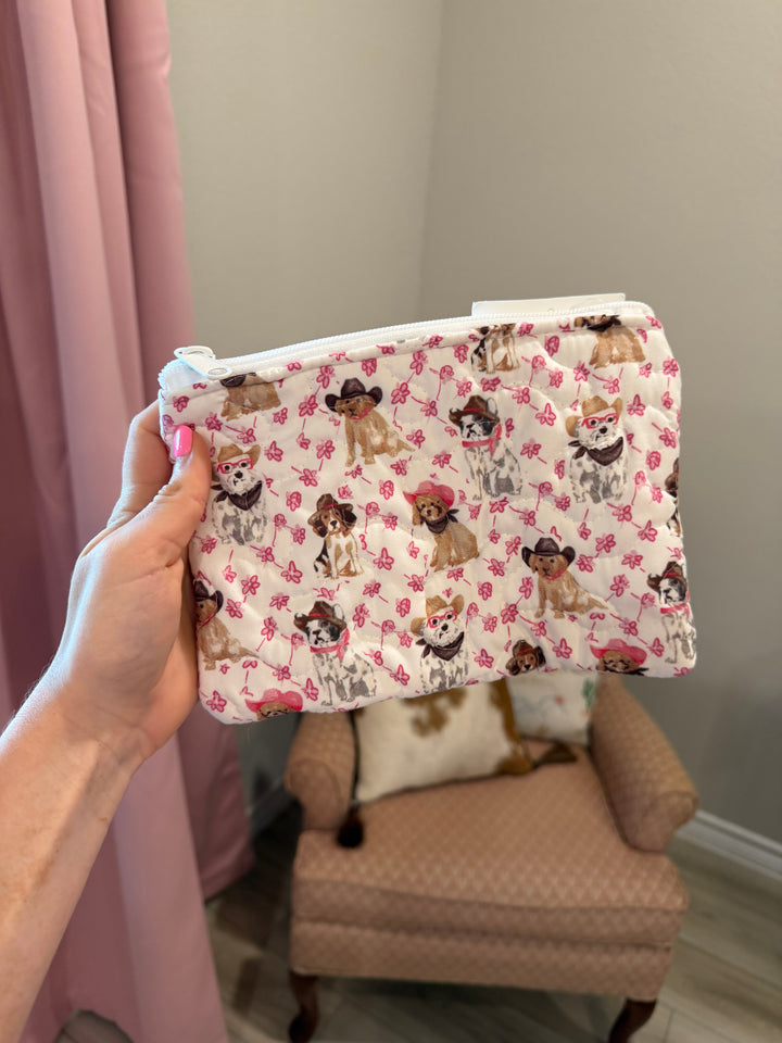 Small Quilted Makeup Bag