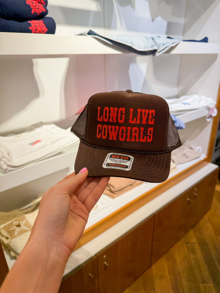 Long Live Cowgirls Trucker Hat (Brown)
