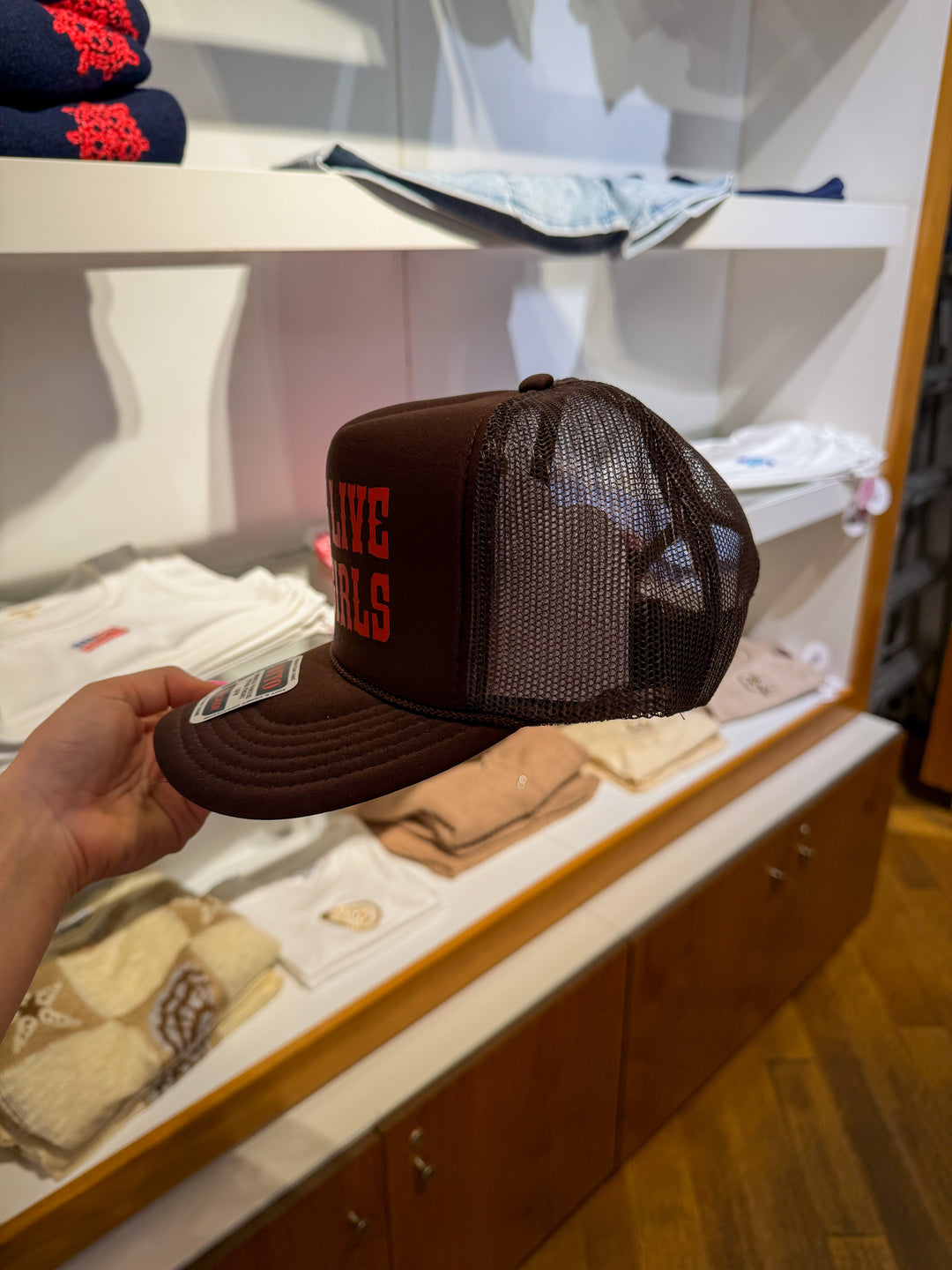 Long Live Cowgirls Trucker Hat (Brown)