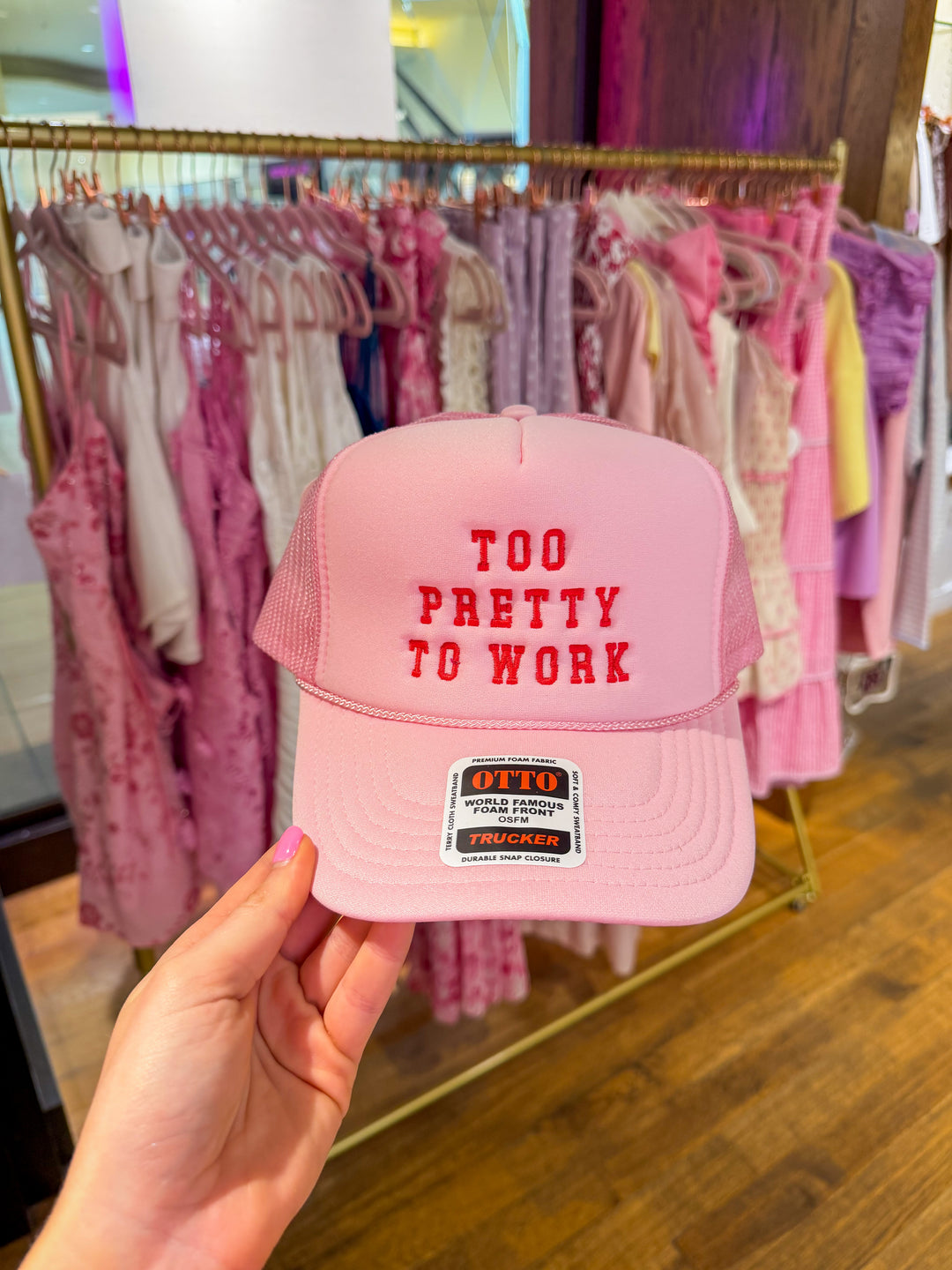 Too Pretty Pink Trucker Hat