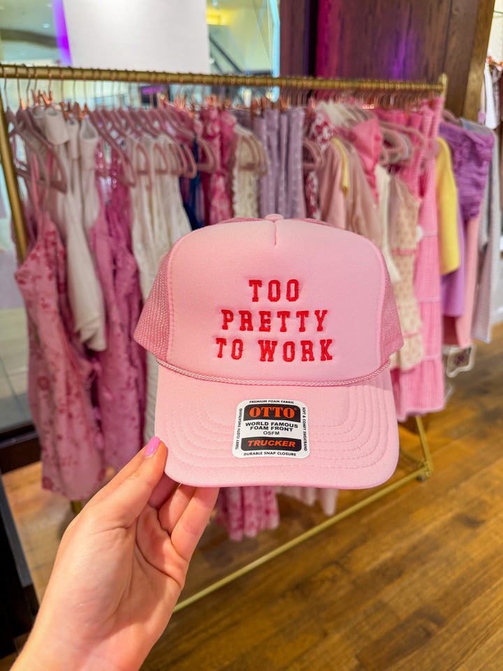 Too Pretty Pink Trucker Hat