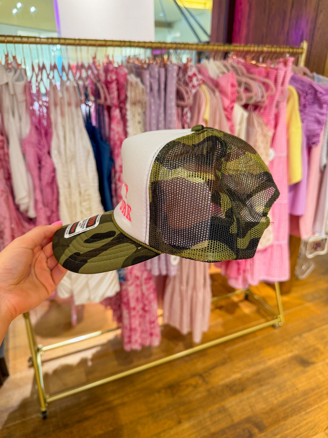 Too Pretty Camo Trucker Hat