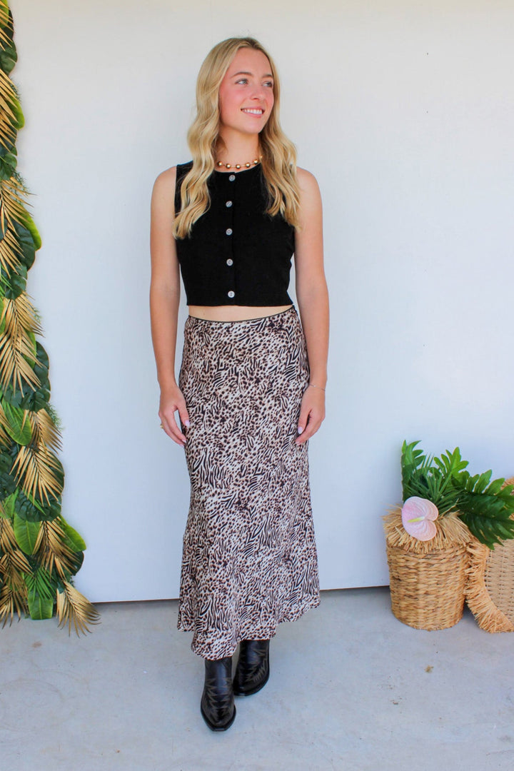 Leopard Midi Skirt