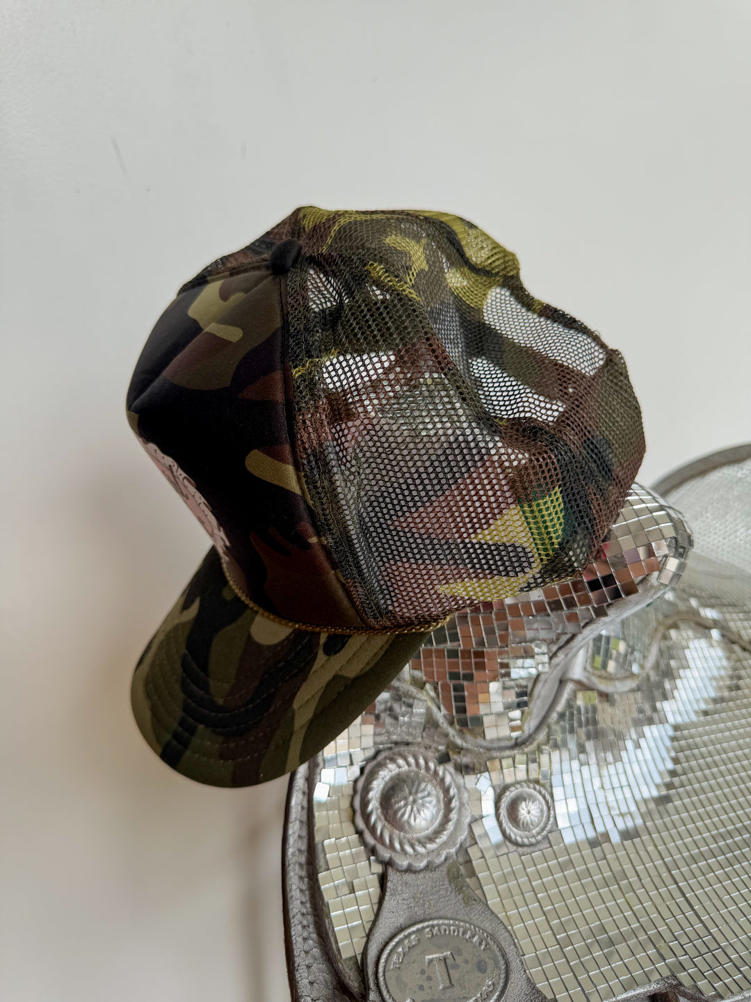 Cowgirl at Heart Green Camo Trucker Hat
