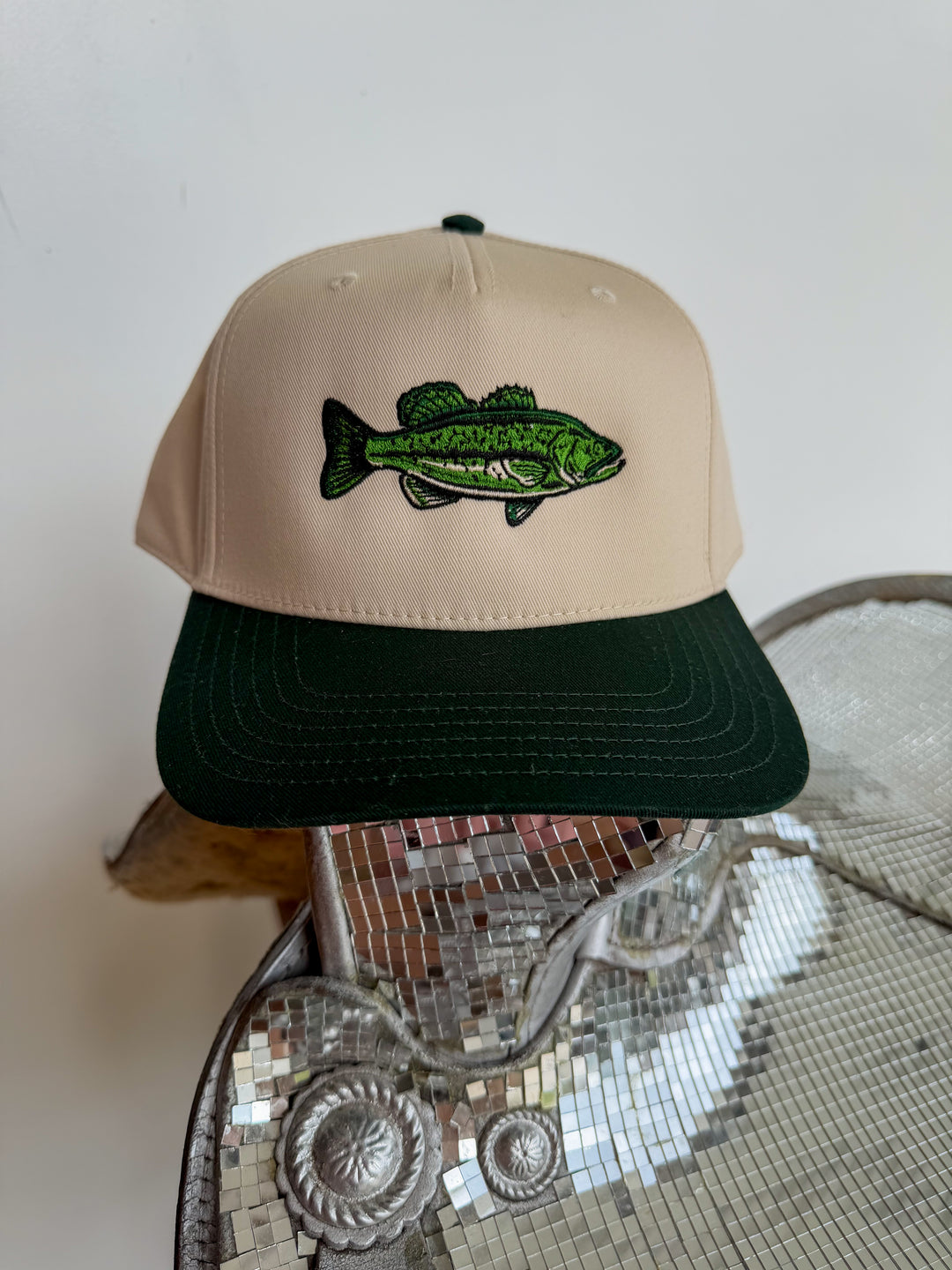 Bass Fish Embroidered Trucker Hat