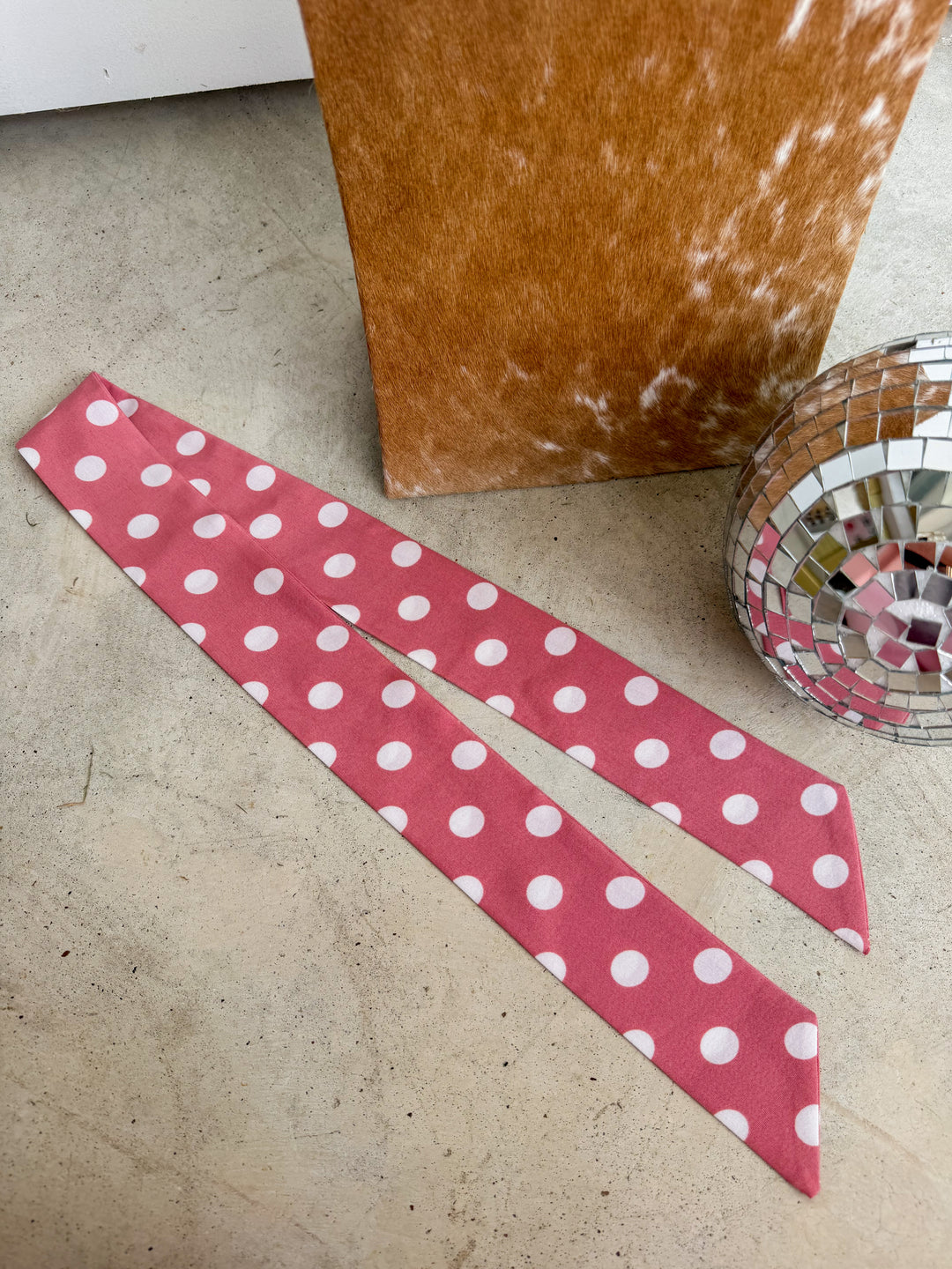 Pink Polka Dot Twilly