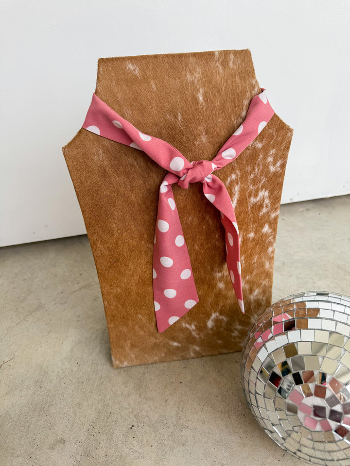 Pink Polka Dot Twilly