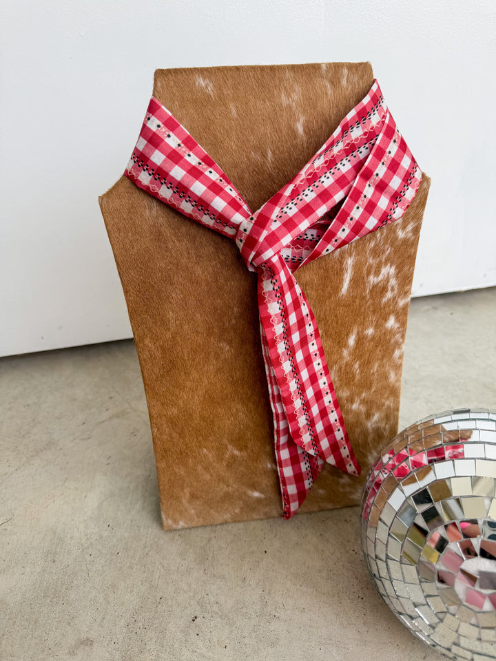 Red Gingham Twilly