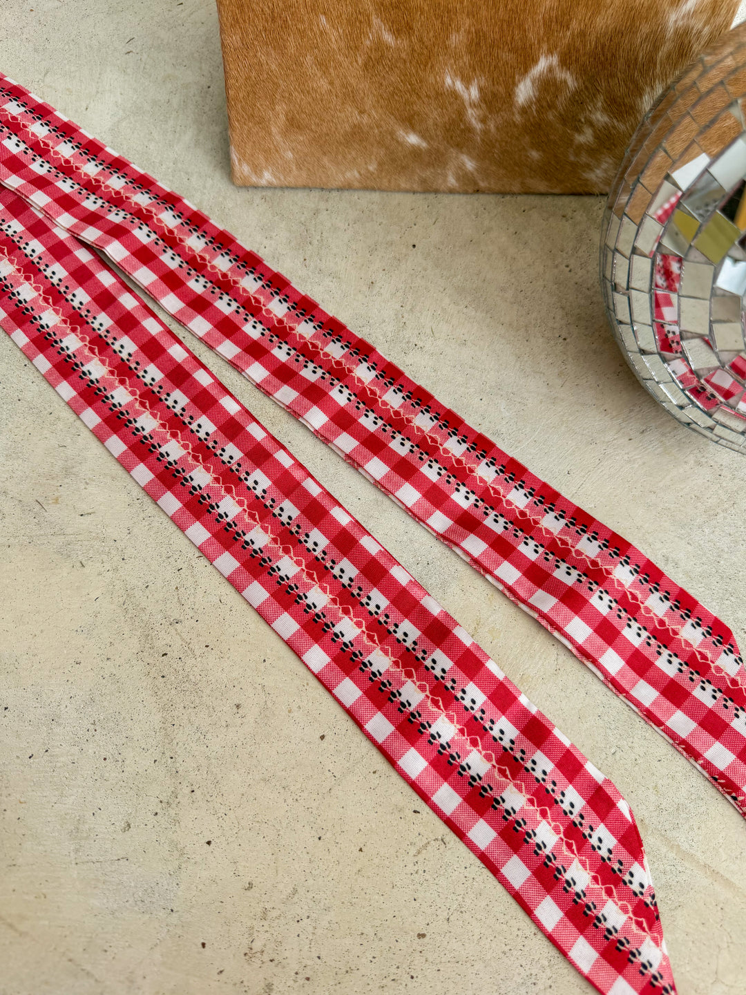 Red Gingham Twilly