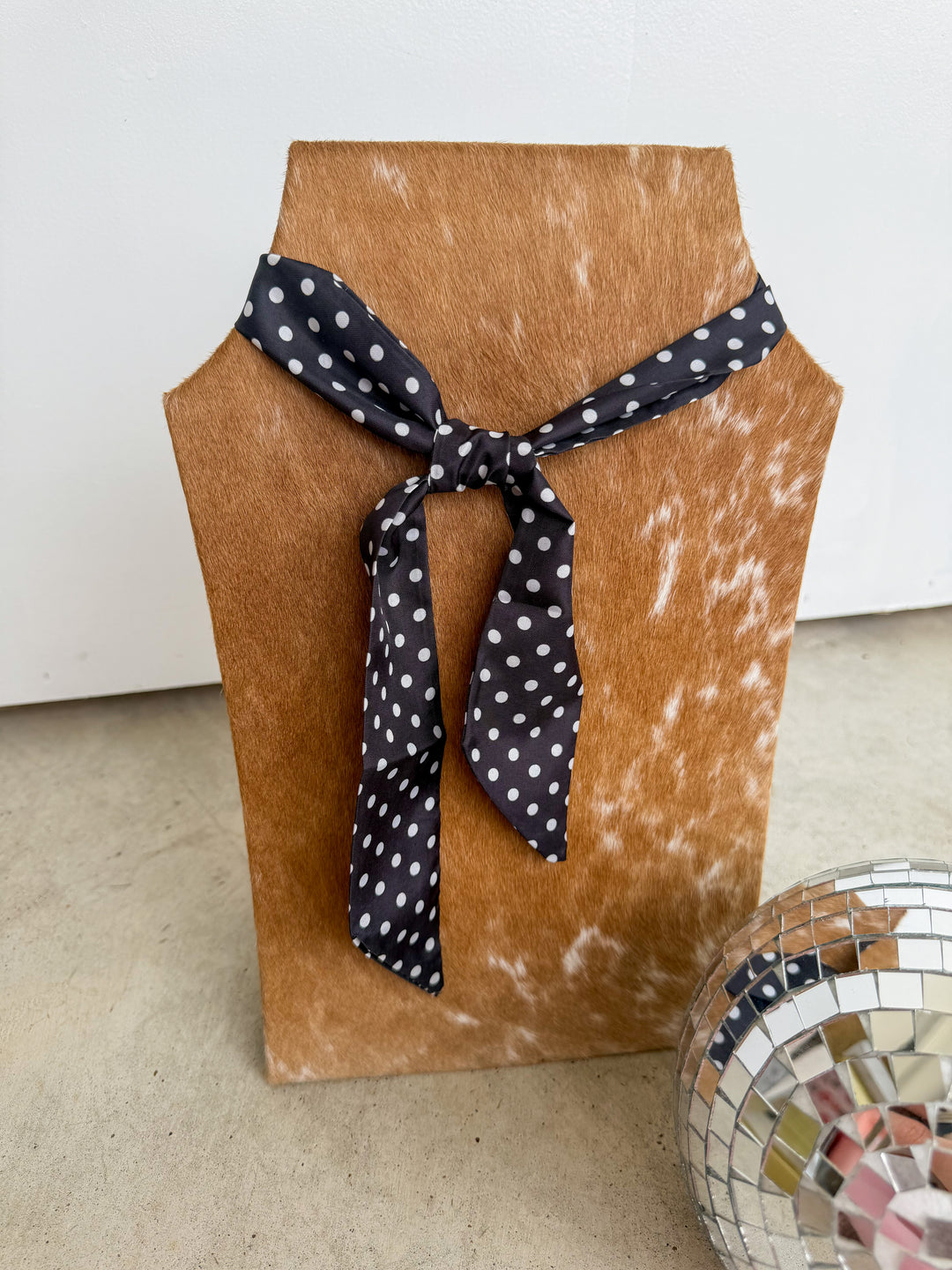 Black and White Polka Dot Twilly