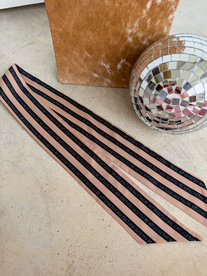 Beige/Black Striped Twilly