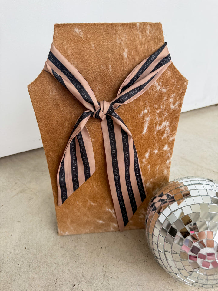 Beige/Black Striped Twilly