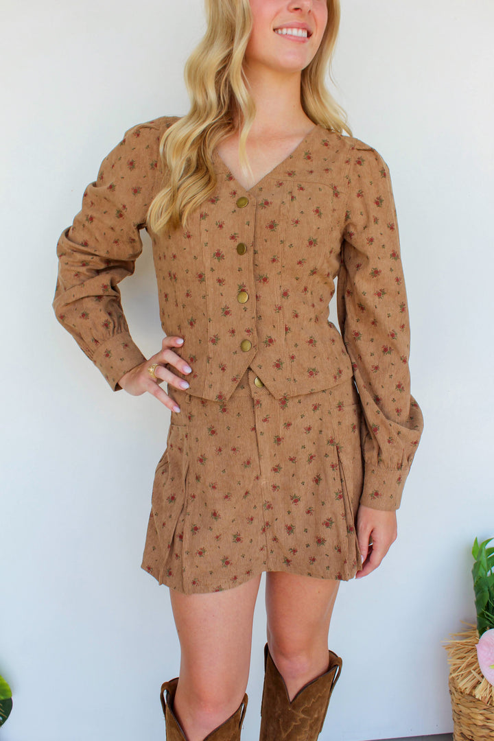 Floral Corduroy Set