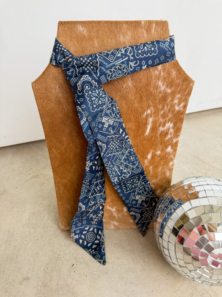 Navy Paisley XLong Twilly