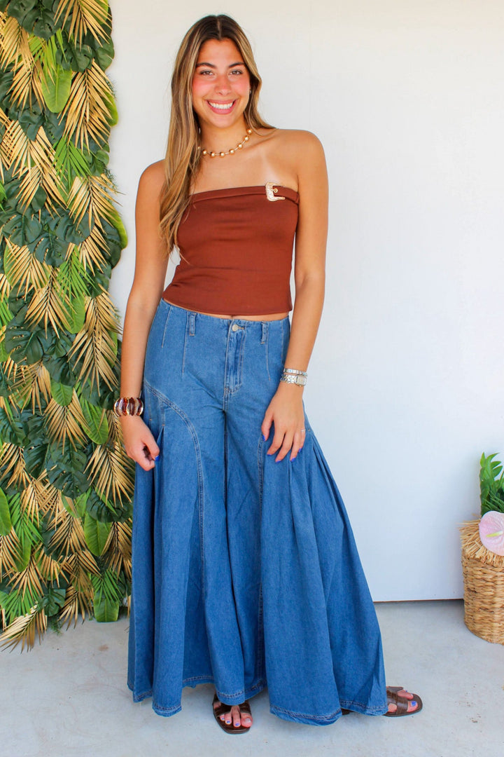 Denim Wide Leg Jeans