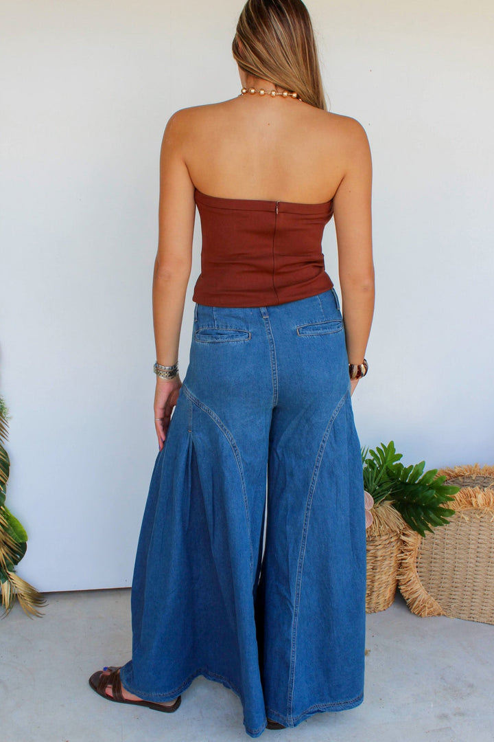 Denim Wide Leg Jeans