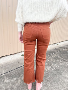 Straight Leg Jean in Rust - JD Ranch Boutique