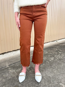 Straight Leg Jean in Rust - JD Ranch Boutique