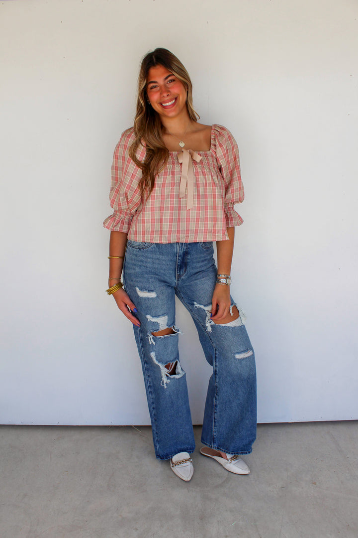 Distressed Medium Wash Jeans