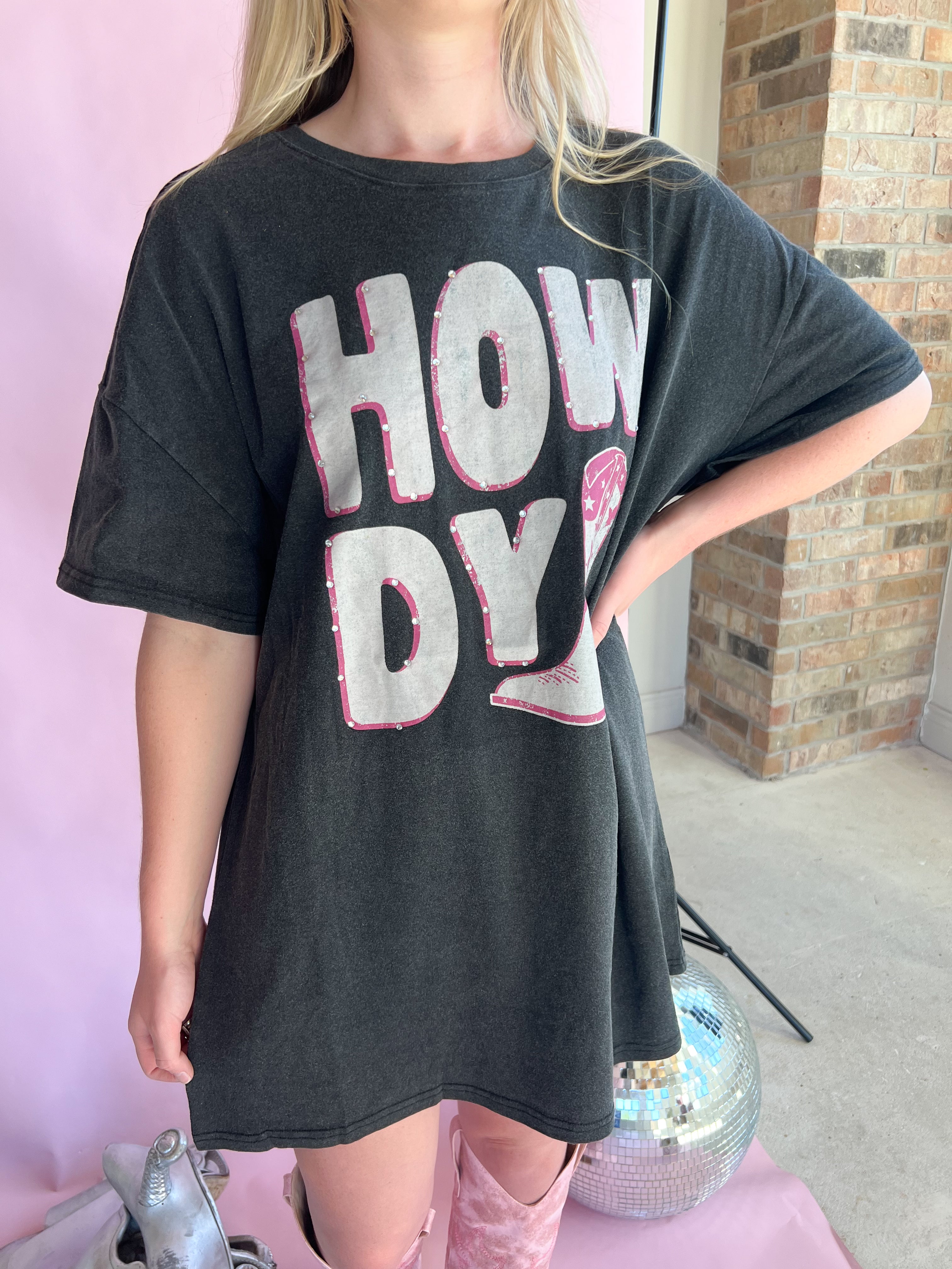 Howdy T-Shirt Dress - JD Ranch Boutique