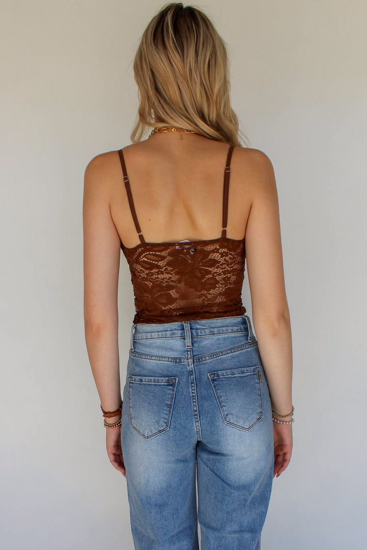 Brown Lace Cami