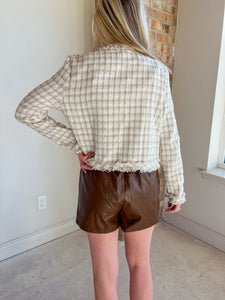 Brown Faux Leather Shorts - JD Ranch Boutique