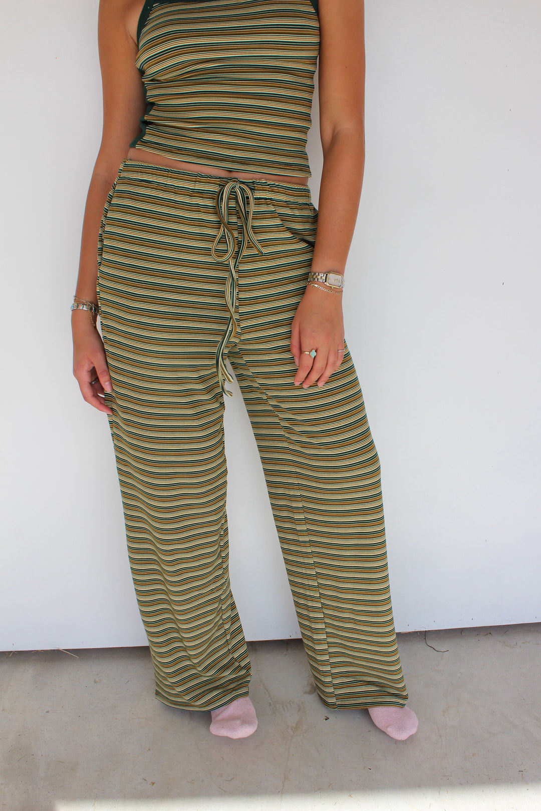 Green Striped Set