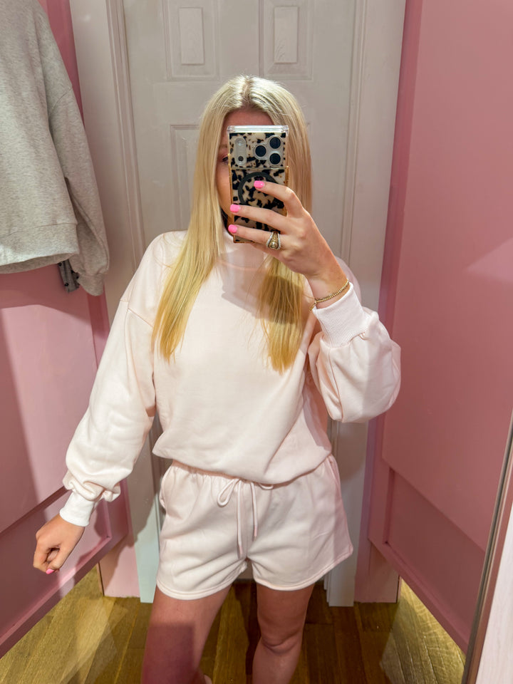 Mock Neck Set in Blush