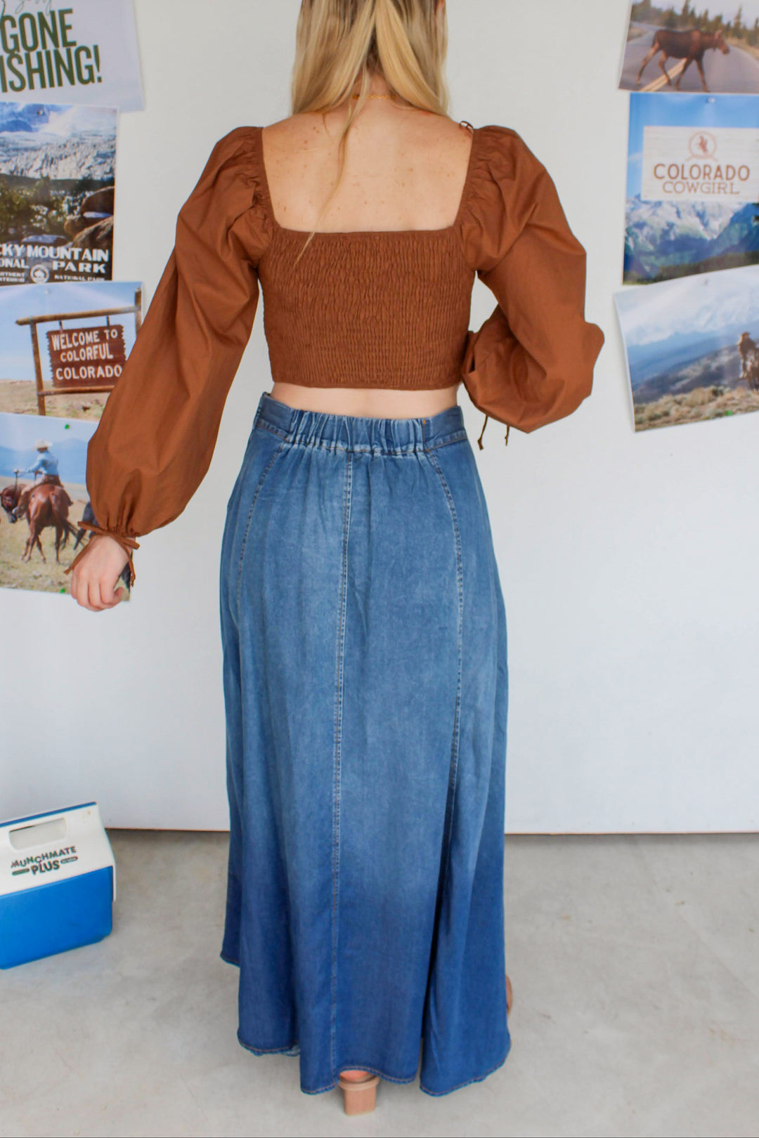 Denim Maxi Skirt